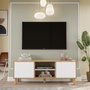 Hanah Home Soporte para TV ALS1-SW Roble y blanco